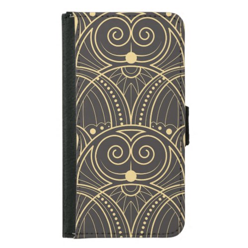 Art Deco Geometric Tiles Luxury Samsung Galaxy S5 Wallet Case