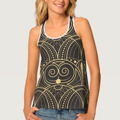 Art Deco Geometric Tiles Luxury Tank Top