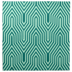 Art Deco Geometric - turquoise and aqua Napkin