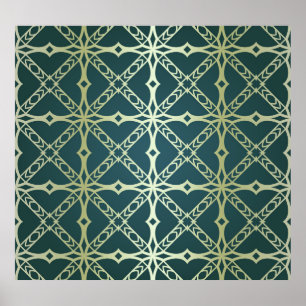 Art-deco, geometric vintage luxury poster