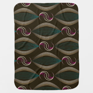 Art deco: geometric vintage pattern. baby blanket