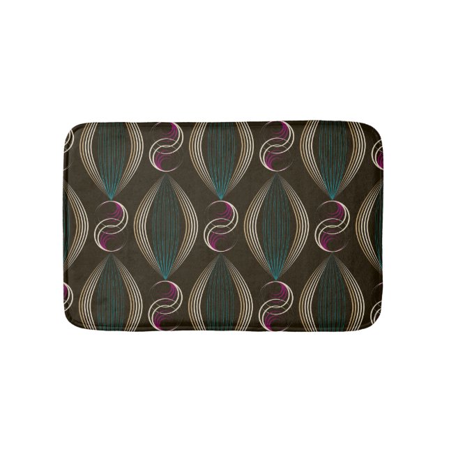 Art deco: geometric vintage pattern. bath mat (Front)