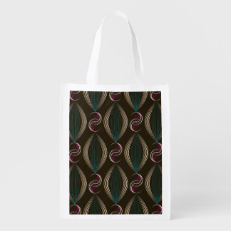 Art deco: geometric vintage pattern. grocery bag