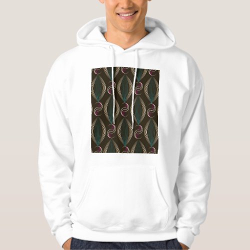 Art deco geometric vintage pattern hoodie