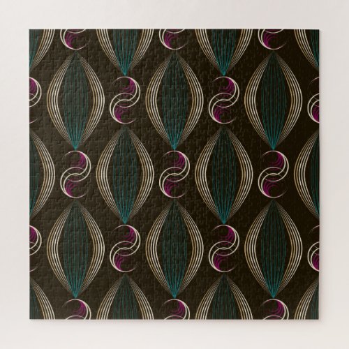 Art deco geometric vintage pattern jigsaw puzzle