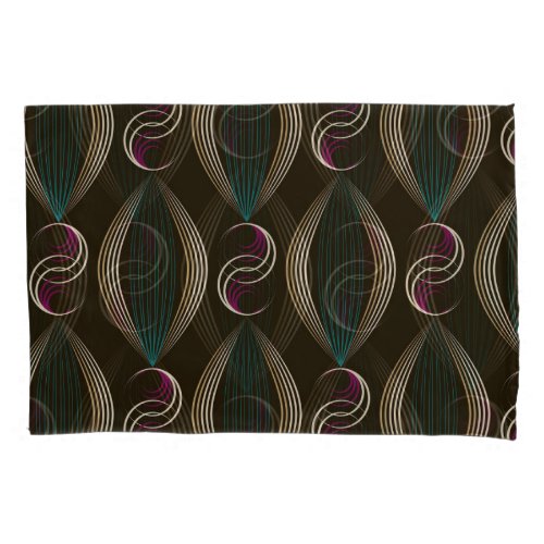Art deco geometric vintage pattern pillow case