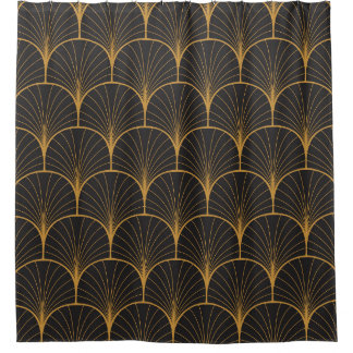 Art Deco, Geometric Vintage Pattern. Shower Curtain