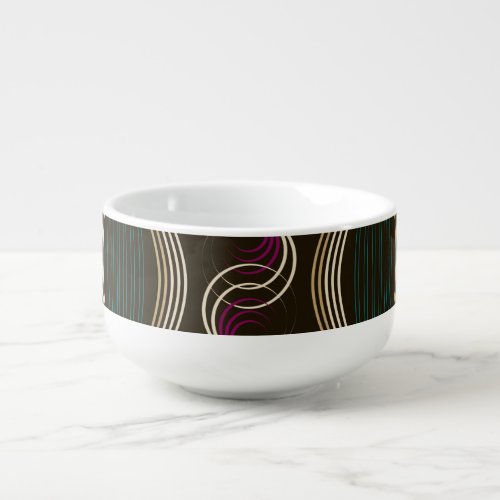 Art deco geometric vintage pattern soup mug