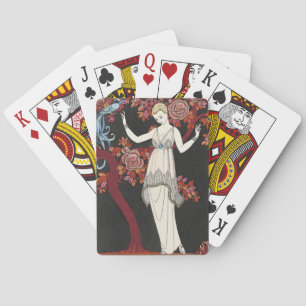 Art Deco George Barbier Vintage Fashion Bird Art Poker Cards