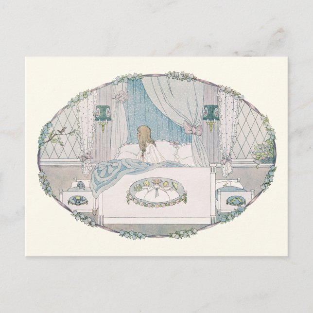 Art Deco Girl and Robin by H. Willebeek Le Mair Postcard (Front)