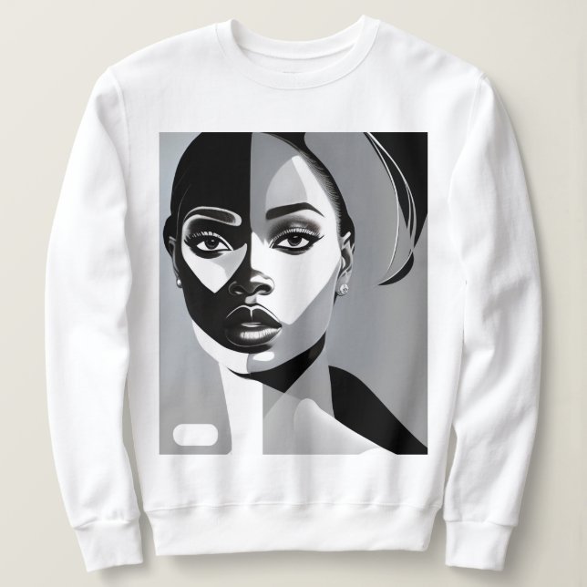 Art Deco Girl Sweatshirt (Design Front)