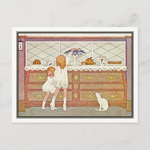 Art Deco Girls  Grapes by H Willebeek Le Mair Postcard
