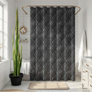 Art Deco Glam Black Pattern Shower Curtain