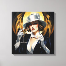 Art Deco Glam: Gold Woman
