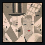 Art Deco Glamor Couple Vintage Japanese Poster<br><div class="desc">Art Deco Glamor Couple Vintage Japanese Matchbox Label Poster.</div>