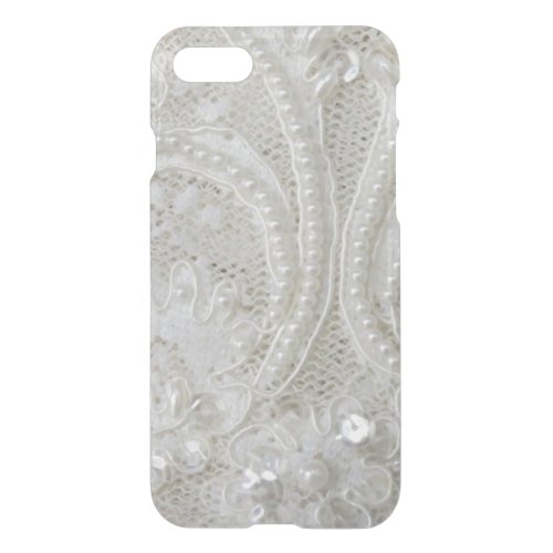  Art Deco Glamorous Vintage Fashion beige White  iPhone SE87 Case