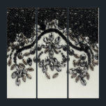 Art Deco Glamorous Vintage Fashion Black White<br><div class="desc">Art Deco Glamorous Vintage Fashion Black White Floral home decorations,  The rhinestone design details are simulated in the artwork. 
No actual rhinestones will be used in the making of this product.</div>