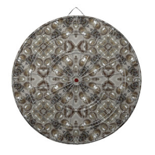 Art Deco Glamorous Vintage Fashion Grey Beige Art Dart Board