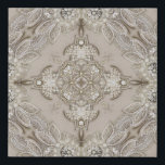 Art Deco Glamorous Vintage Fashion Grey Beige Faux Canvas Print<br><div class="desc">Art Deco Glamorous Vintage Fashion Grey Beige home decorations,  The rhinestone design details are simulated in the artwork. 
No actual rhinestones will be used in the making of this product.</div>