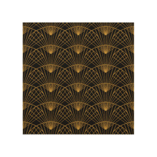 Art Deco Glamour: Golden Fan.
