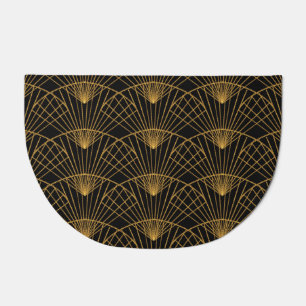 Art Deco Glamour: Golden Fan. Doormat