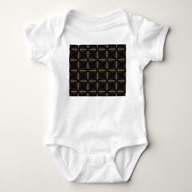 Art Deco Glamour: Golden Motifs Baby Bodysuit (Front)
