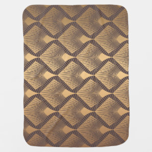 Art Deco Glamour: Golden Scales. Baby Blanket