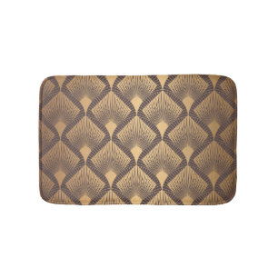 Art Deco Glamour: Golden Scales. Bath Mat