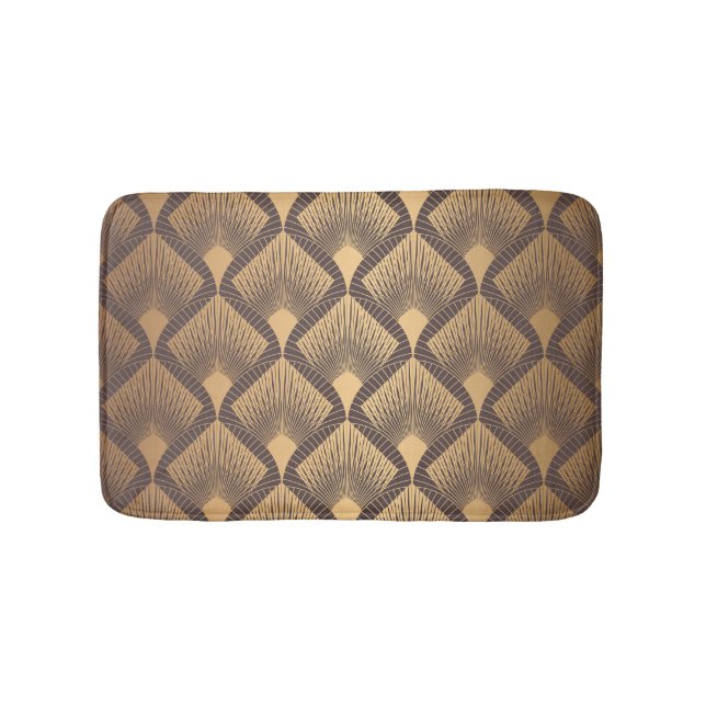 Art Deco Glamour: Golden Scales. Bath Mat (Front)