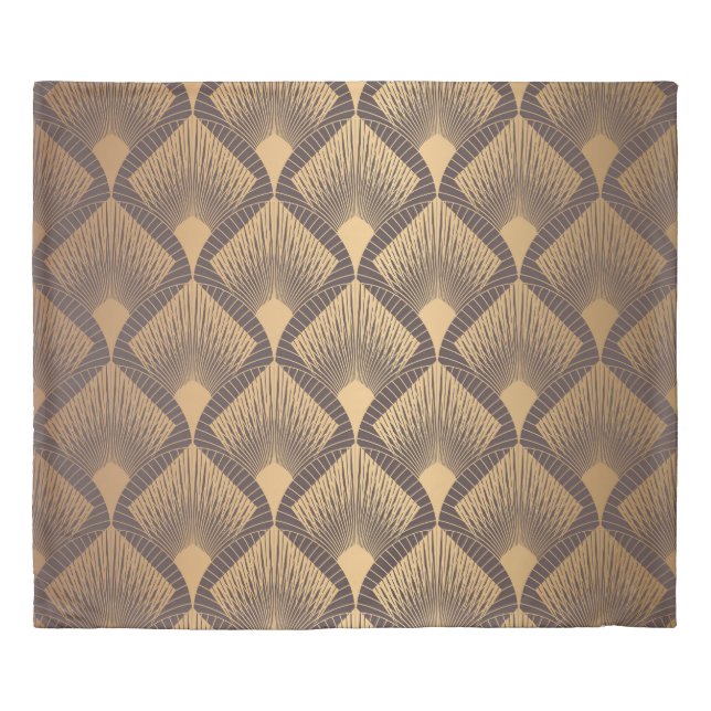 Art Deco Glamour: Golden Scales. Duvet Cover (Front)