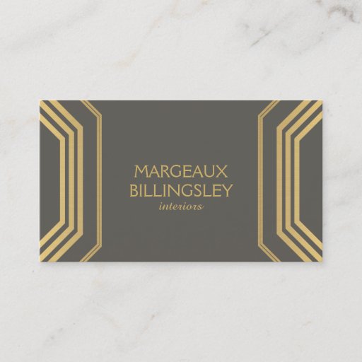 Customizable Art Deco Glamour I Interior Designer, Boutique Business Card Templates