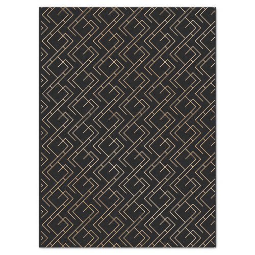 ART DECO GOLD AND BLACK GATSBY DESIGN TISSUE PAPER