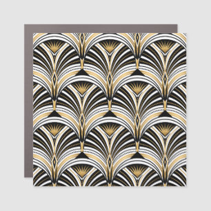 Art Deco Gold Black Elegance: Roaring Twenties Car Magnet