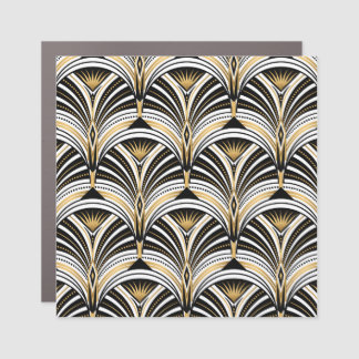 Art Deco Gold Black Elegance: Roaring Twenties Car Magnet