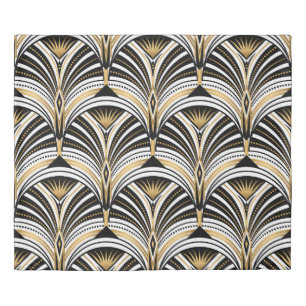 Art Deco Gold Black Elegance: Roaring Twenties Duvet Cover