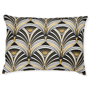Art Deco Gold Black Elegance: Roaring Twenties Pet Bed