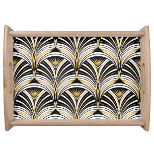 Art Deco Gold Black Elegance: Roaring Twenties Serving Tray