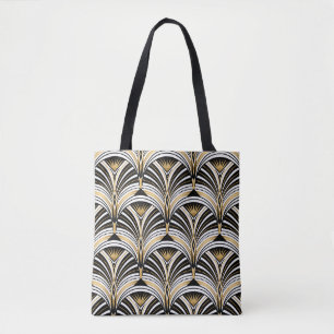 Art Deco Gold Black Elegance: Roaring Twenties Tote Bag