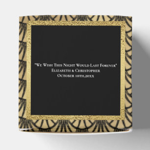 Art Deco Gold Black Gatsby 1920's Wedding Favor Boxes