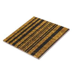 Art Deco Gold Black Vintage Trendy Collection Ceramic Tile