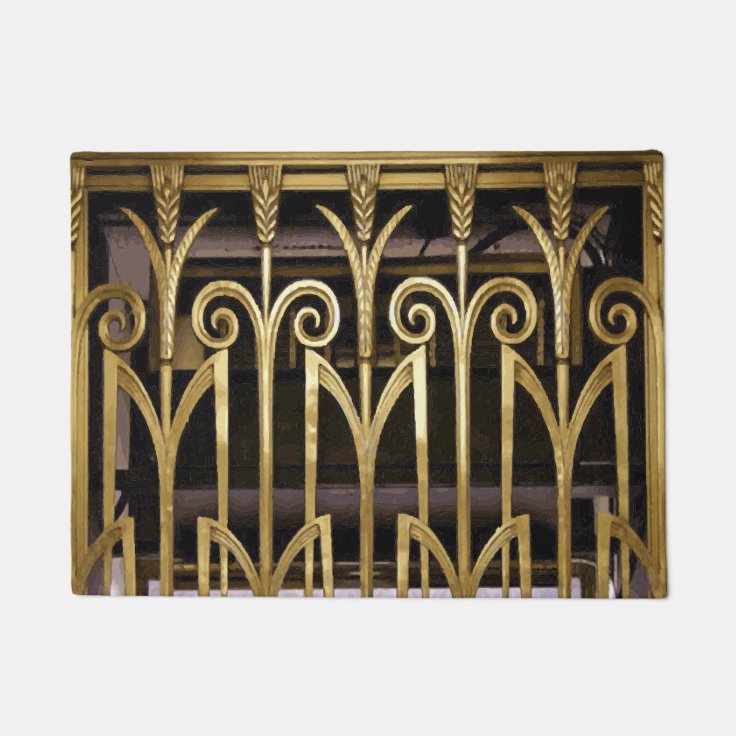 Art Deco Gold Doormat Zazzle