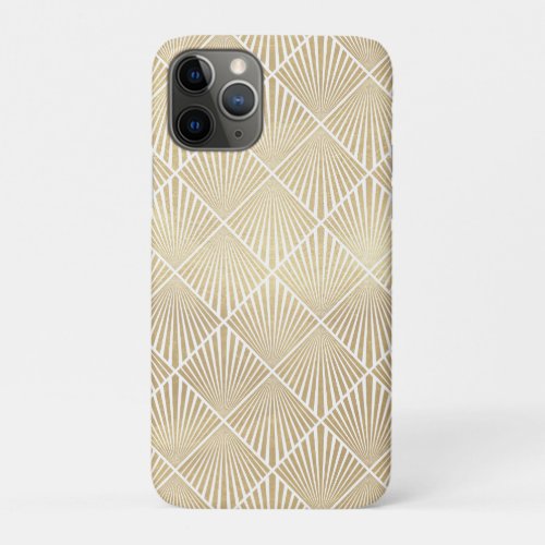 Art Deco Gold Elegant Fan Diamond Pattern iPhone 11 Pro Case