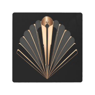 Art Deco Gold Fan Geometric Elegance