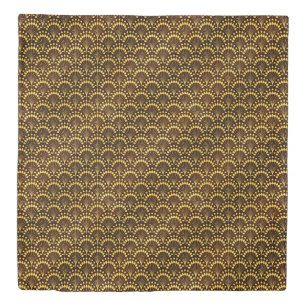 Art Deco Gold Fan Pattern Duvet Cover