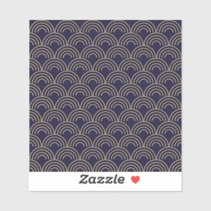 Art Deco Gold Fans Seamless Pattern Sticker