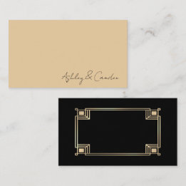 Art Deco Gold Frame Handwritten Enclosure Card