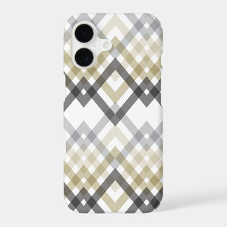Art Deco Gold Grey Stylish Zig Zag Chevron Pattern iPhone 17 Case