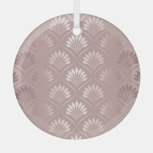 Art Deco: Gold Lattice Elegance. Glass Ornament