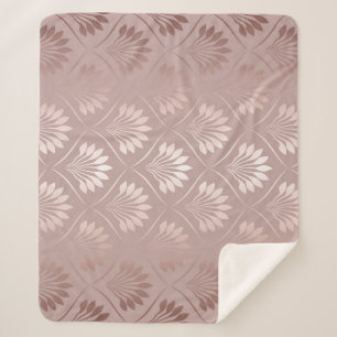 Art Deco: Gold Lattice Elegance. Sherpa Blanket