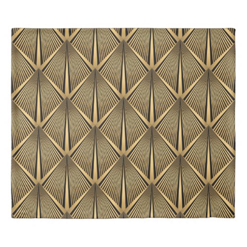 Art Deco Gold Luxury Pattern Duvet Cover